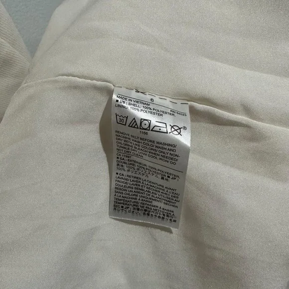 Banana Republic Ivory Cream Collared Sleeveless Trench Dress Size 6 Women Office - Picture 4 of 4